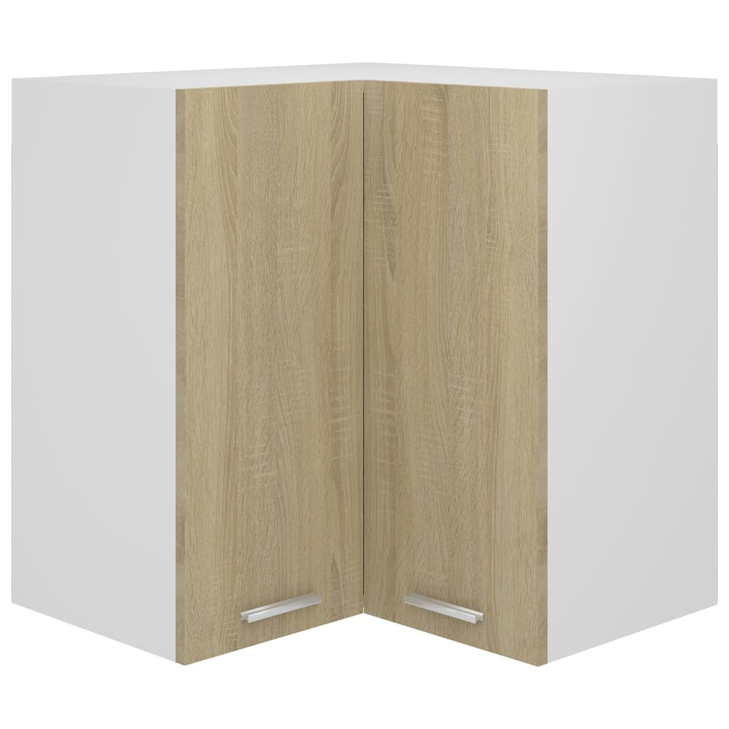 Hanging Corner Cabinet Sonoma Oak 57X57x60 Cm Engineered Wood Kitchen Cabinet Doors And Fronts