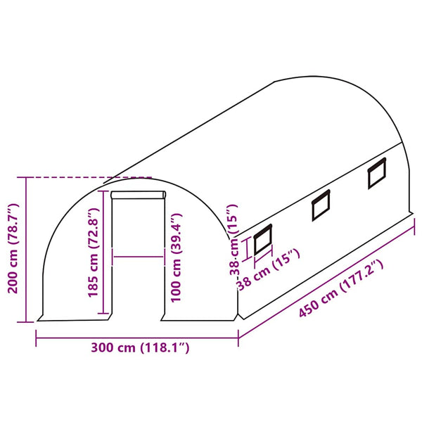 Vidaxl Greenhouse Replacement Cover (13.5 Ma) 3X4.5X2 Transparent Greenhouses
