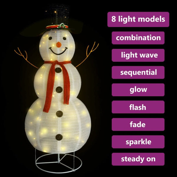Seasonal Decorations Decorative Christmas Snowman Figure Led Luxury Fabric 180Cm