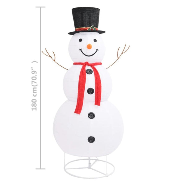 Decorative Christmas Snowman Figure Led Luxury Fabric 180Cm Seasonal Decorations