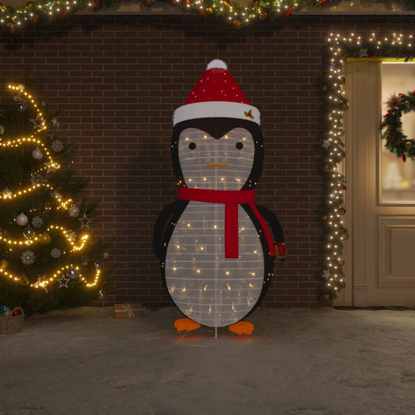 Decorative Christmas Snow Penguin Figure Led Luxury Fabric 180Cm Seasonal Decorations