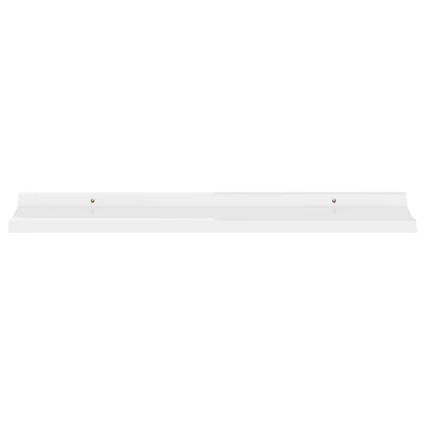 Wall Shelves 2 Pcs High Gloss White 80X9x3 Cm Bookshelves
