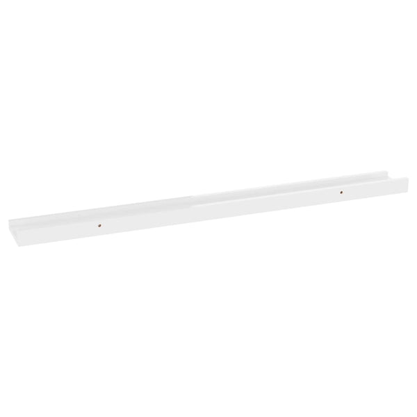 Wall Shelves 2 Pcs High Gloss White 80X9x3 Cm Bookshelves