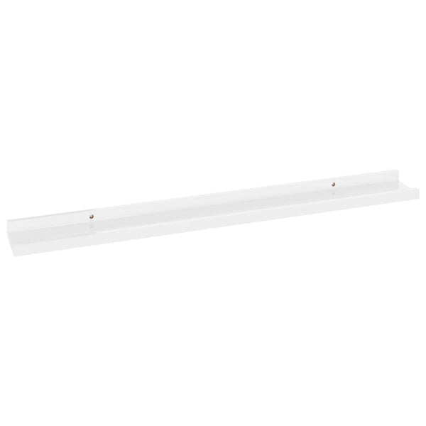 Wall Shelves 2 Pcs High Gloss White 80X9x3 Cm Bookshelves