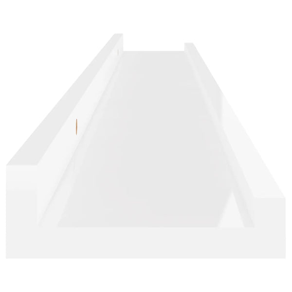 Wall Shelves 2 Pcs High Gloss White 80X9x3 Cm Bookshelves