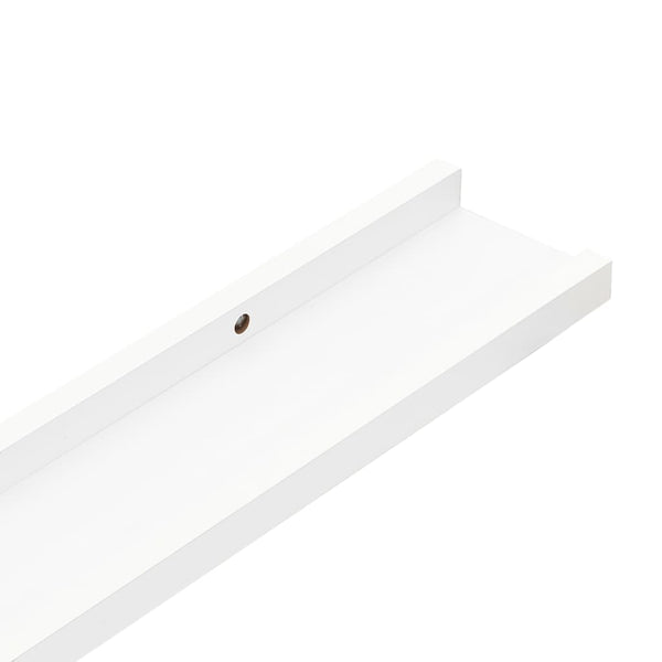 Wall Shelves 2 Pcs White 100X9x3 Cm Bookshelves