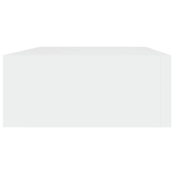 Wall Mounted Drawer Shelf White 40X23.5X10cm Mdf Bookshelves