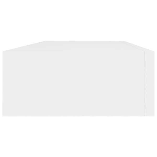 Wall Mounted Drawer Shelf White 60X23.5X10 Cm Mdf Wall Shelves