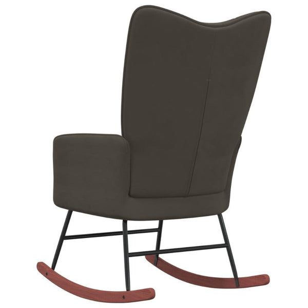 Rocking Chair Dark Grey Velvet Chairs