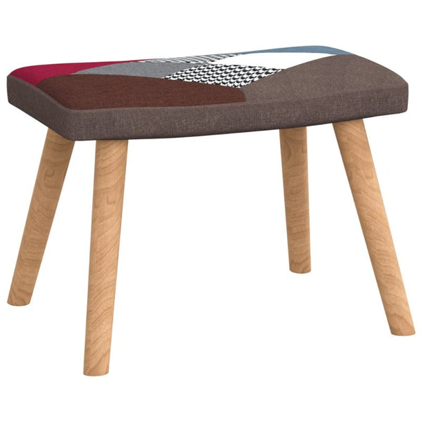 Chairs Rocking Chair With A Stool Patchwork Fabric