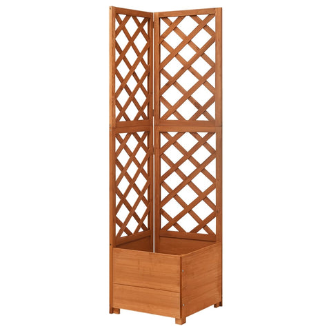 Corner Trellis Planter 40X40x150 Cm Solid Fir Wood Trellises