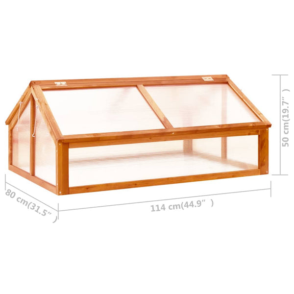 Greenhouse Brown 114X80x50 Cm Firwood Greenhouses