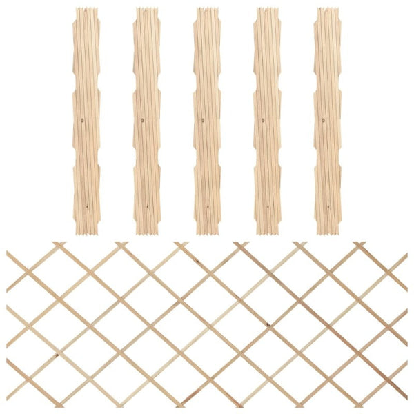 Vidaxl Trellis Fences 5 Pcs Solid Firwood 180X80 Cm Fence Panels
