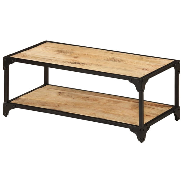 Coffee Table 90X45x35 Cm Solid Rough Mango Wood Coffee Tables