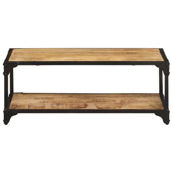 Coffee Table 90X45x35 Cm Solid Rough Mango Wood Coffee Tables