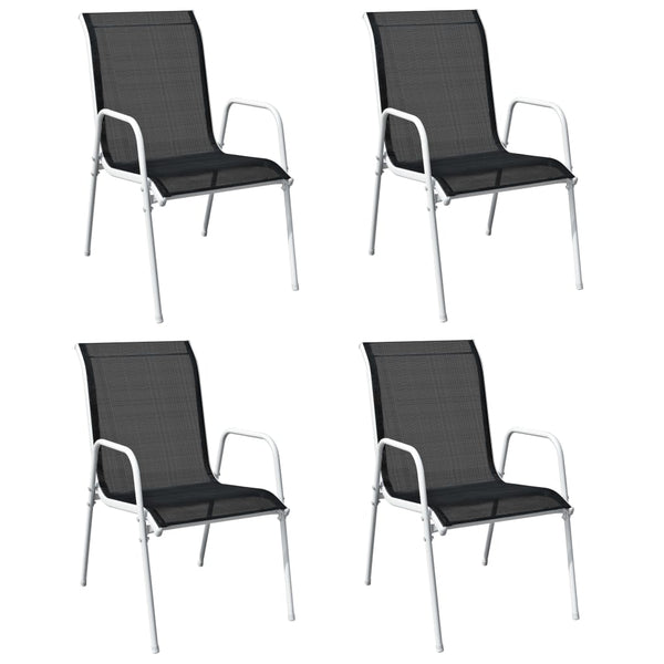 Vidaxl 5 Piece Outdoor Dining Set Steel Black Outdoor Dining Sets