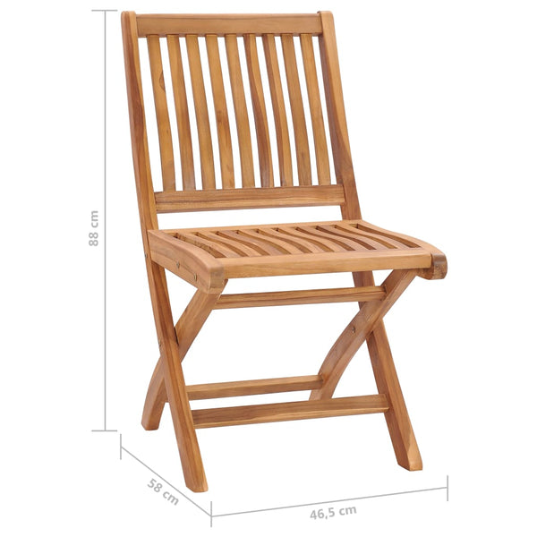 Folding Garden Chairs 6 Pcs Solid Teak Wood Patio Chairs