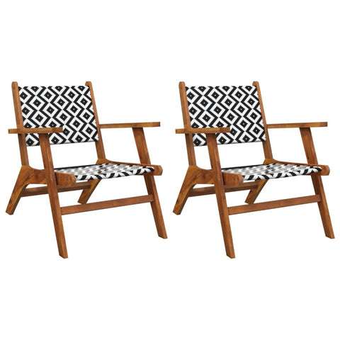Garden Chairs 2 Pcs Solid Acacia Wood Patio Chairs