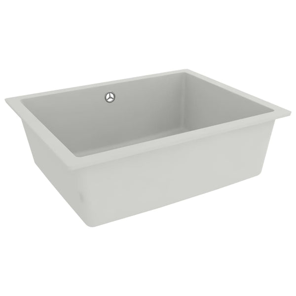 Vidaxl Kitchen Sink With Overflow Hole White Granite Kitchen Sinks