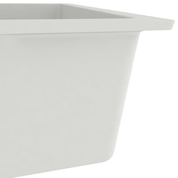 Vidaxl Kitchen Sink With Overflow Hole White Granite Kitchen Sinks
