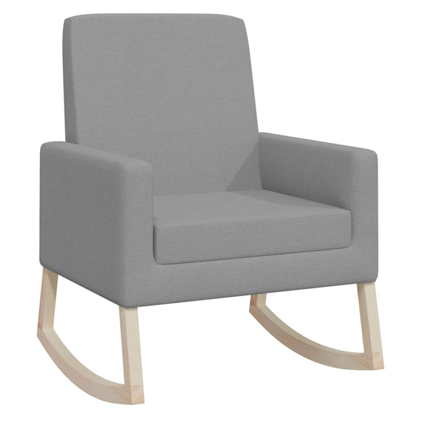 Vidaxl Rocking Chair Light Grey Fabric Chairs
