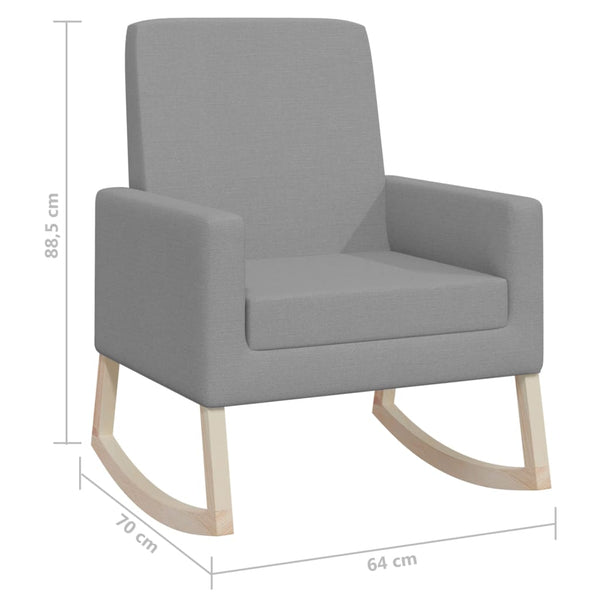 Vidaxl Rocking Chair Light Grey Fabric Chairs