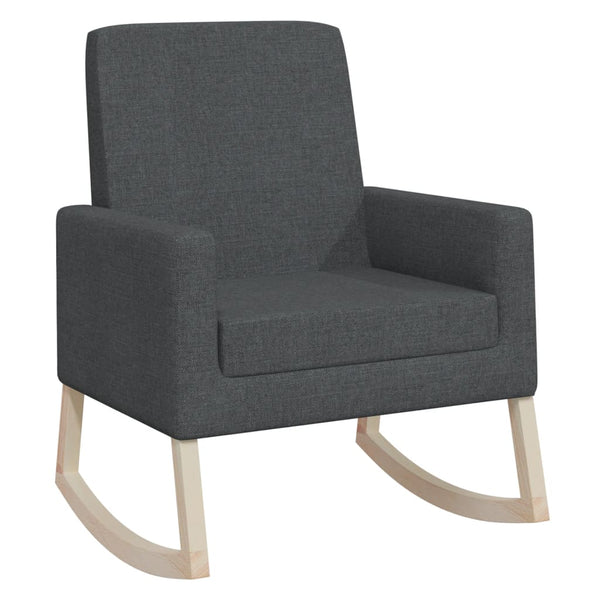 Rocking Chair Dark Grey Fabric Chairs