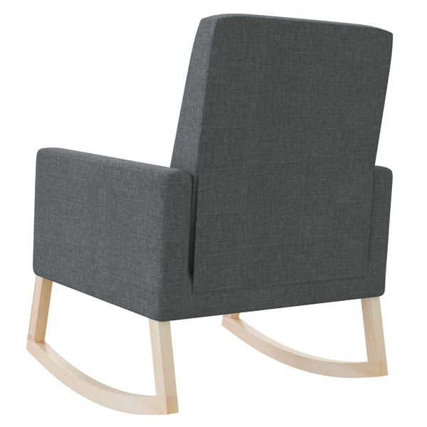 Rocking Chair Dark Grey Fabric Chairs