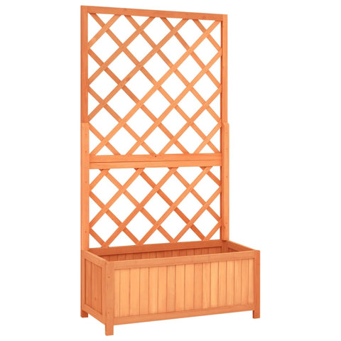 Garden Trellis Planter Brown 70X30x135 Cm Solid Firwood Trellises
