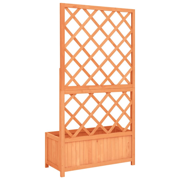Garden Trellis Planter Brown 70X30x135 Cm Solid Firwood Trellises