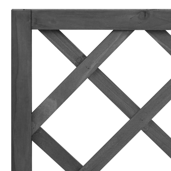Garden Trellis Planter Black 70X30x135 Cm Solid Firwood Trellises