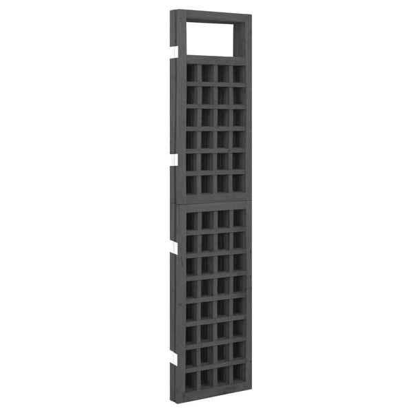 4 Panel Room Divider/Trellis Solid Fir Wood Black 161X180 Cm Screens & Room Dividers