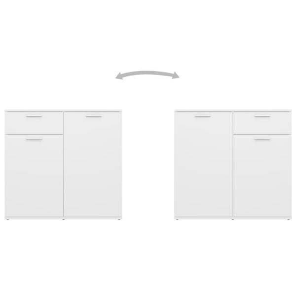 Sideboard White 160X36x75 Cm Engineered Wood Sideboards & Buffets