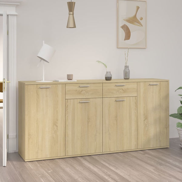 Sideboard Sonoma Oak 160X36x75 Cm Engineered Wood Sideboards & Buffets