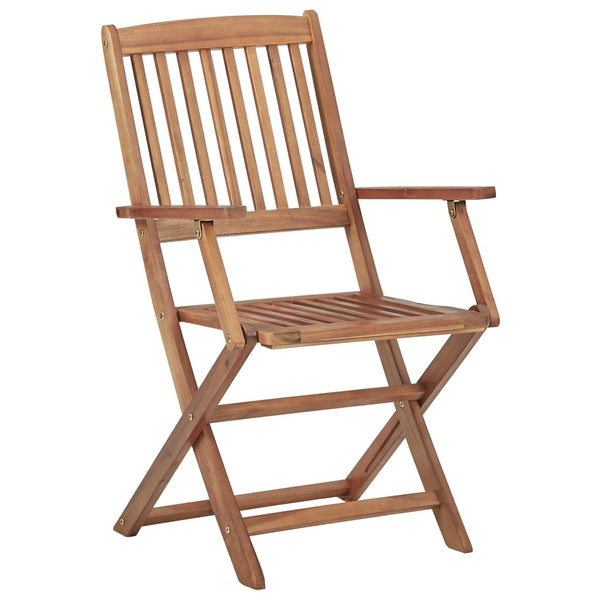 Folding Outdoor Chairs 8 Pcs Solid Wood Acacia Patio Chairs