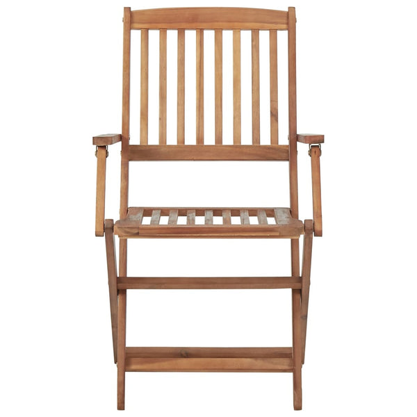 Vidaxl Folding Chairs Set Of 8 Solid Acacia Wood Outdoor Patio Furniture Patio Chairs