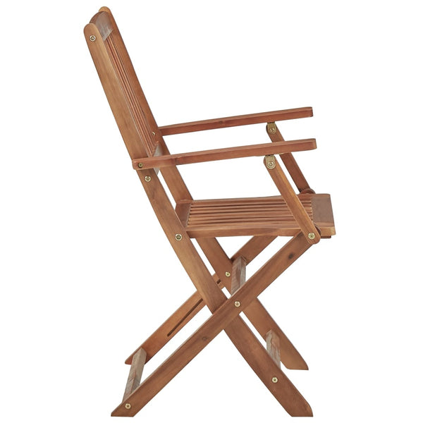 Folding Outdoor Chairs 8 Pcs Solid Wood Acacia Patio Chairs