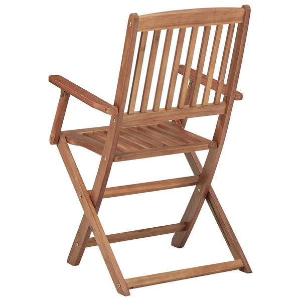 Folding Outdoor Chairs 8 Pcs Solid Wood Acacia Patio Chairs