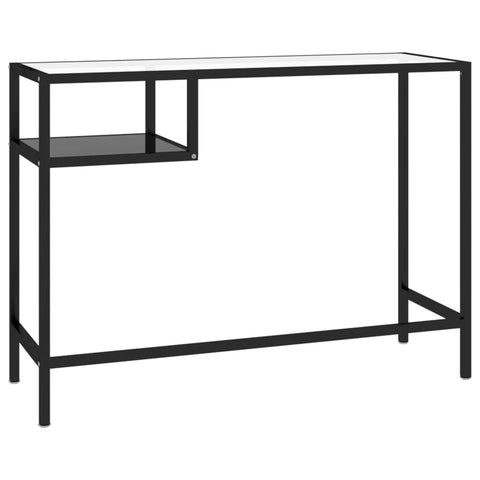 Computer Desk Black 100X36x74 Cm Glass Home Office Desks