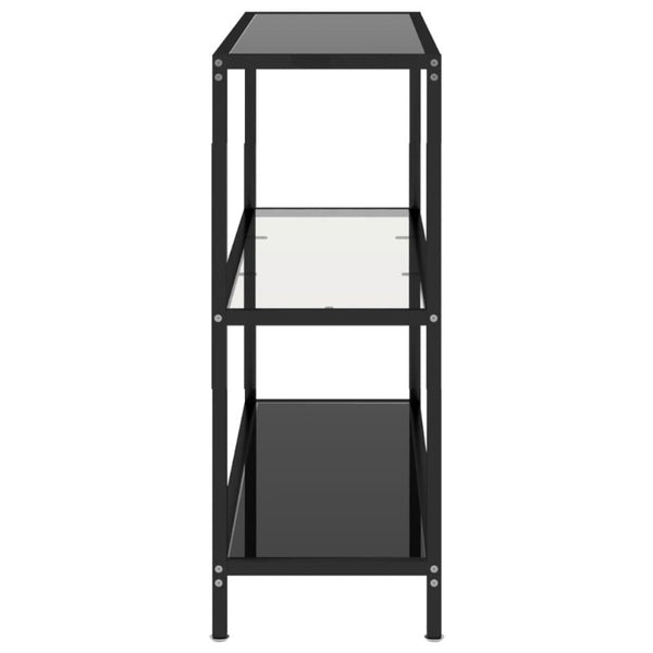 Bookshelves Shelf Transparent And Black 100X36x90 Cm Tempered Glass