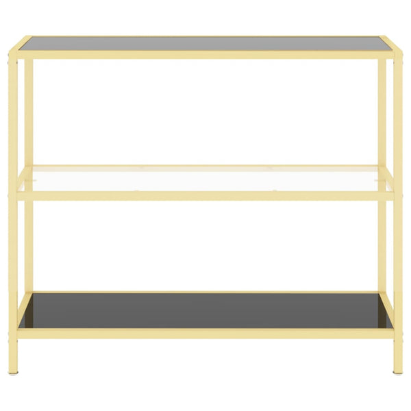 Shelf Black And Transparent 100X36x90 Cm Tempered Glass Bookshelves