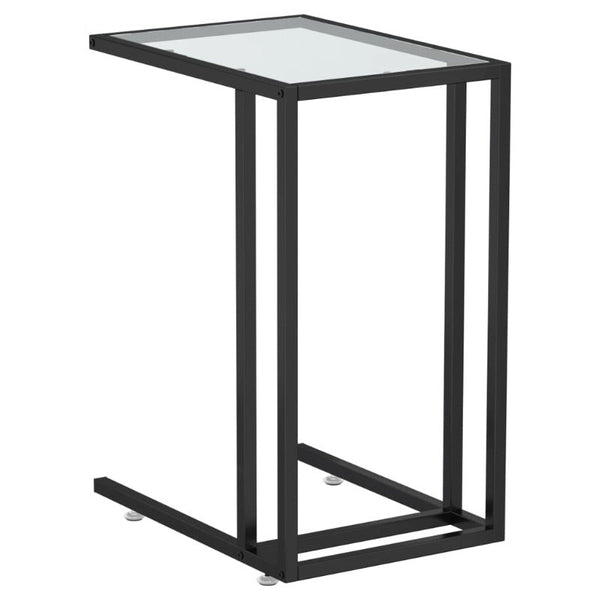 Computer Side Table Transparent 50X35x65 Cm Tempered Glass Side Tables