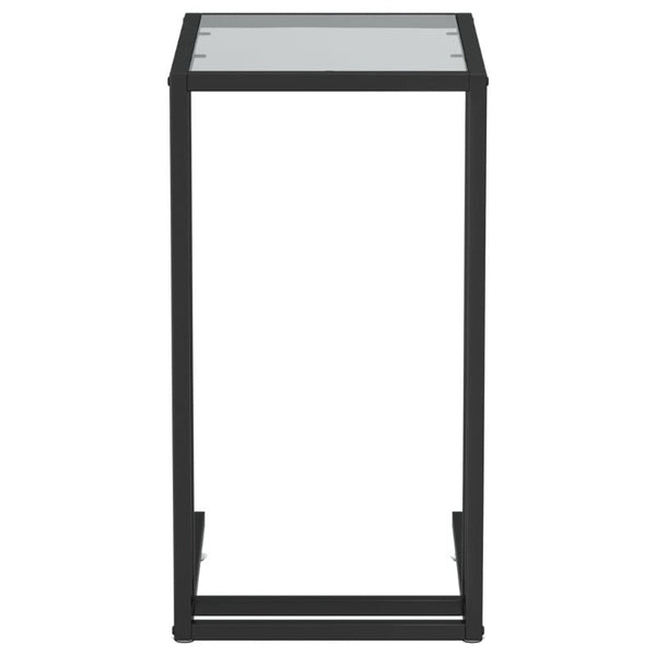 Computer Side Table Black 50X35x65 Cm Tempered Glass Side Tables