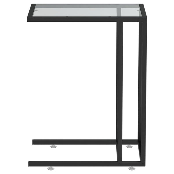 Side Tables Computer Side Table Black 50X35x65 Cm Tempered Glass