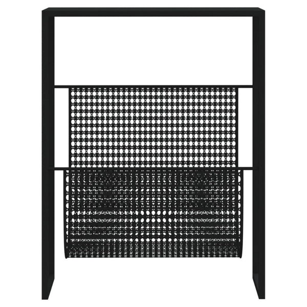 Magazine Rack Black 35X15x45 Cm Steel Magazine Racks