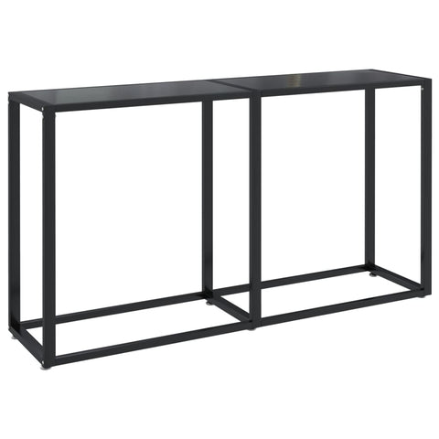 Console Table Black 140X35x75.5Cm Tempered Glass Tables