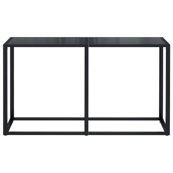 Console Table Black 140X35x75.5Cm Tempered Glass Tables