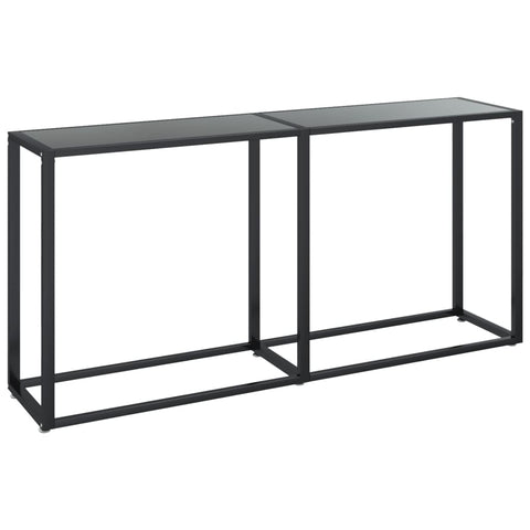 Console Table Black 160X35x75.5Cm Tempered Glass