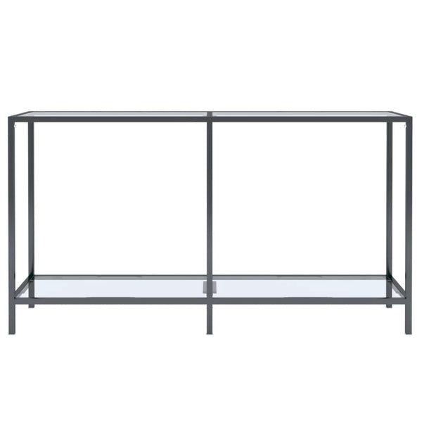Console Table Transparent 140X35x75.5 Cm Tempered Glass Hall Tables
