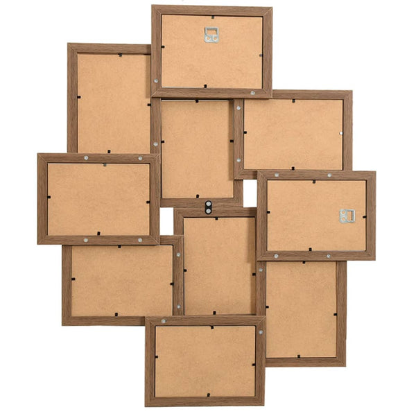 Collage Photo Frame For Picture 10 Pcs 13X18 Cm Light Brown Mdf Photo Frames